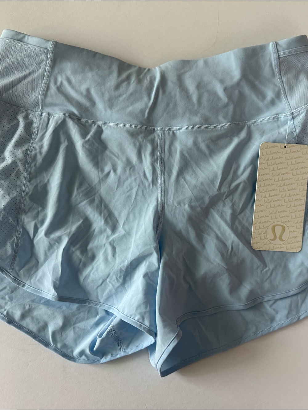 lululemon athletica Women's Speed Up Light Blue Athletic Shorts - Picture 1 of 2